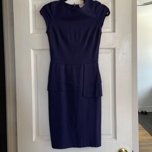 Navy peplum dress